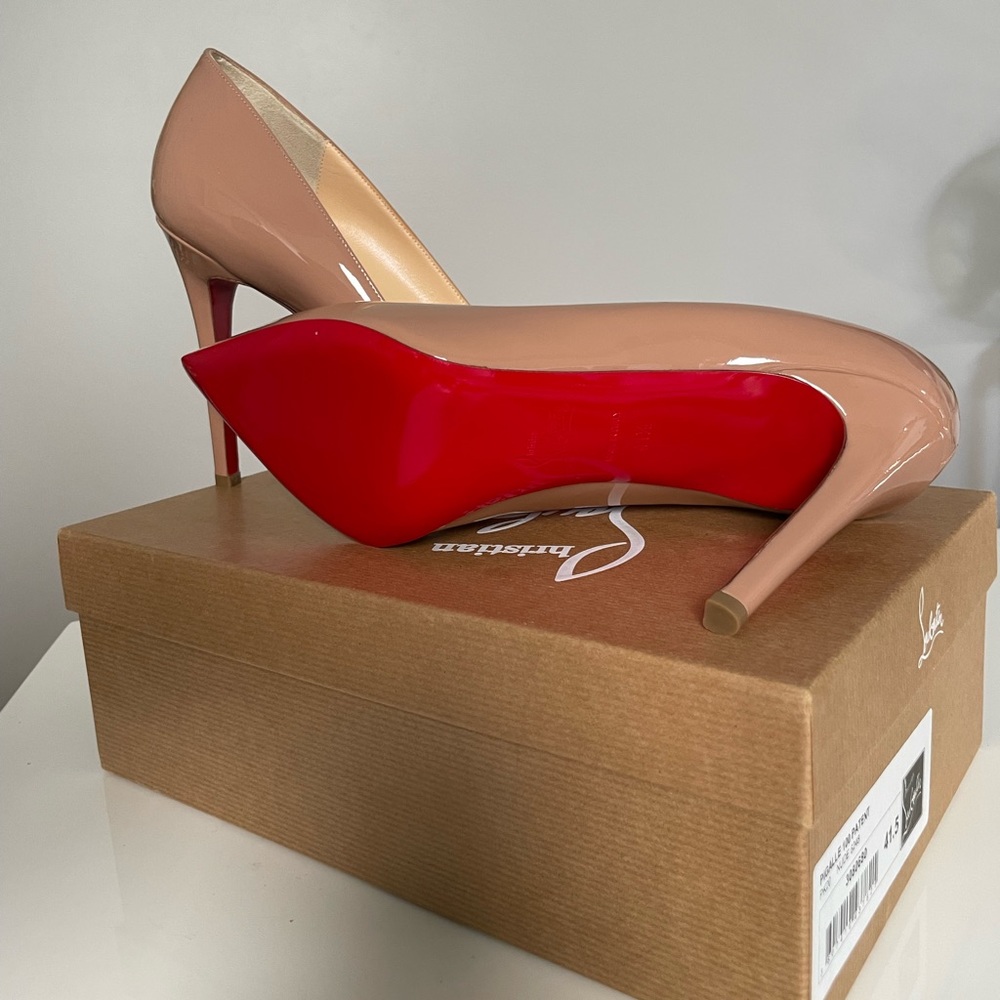 Christian Louboutin Pigalle 100 Patent Nude